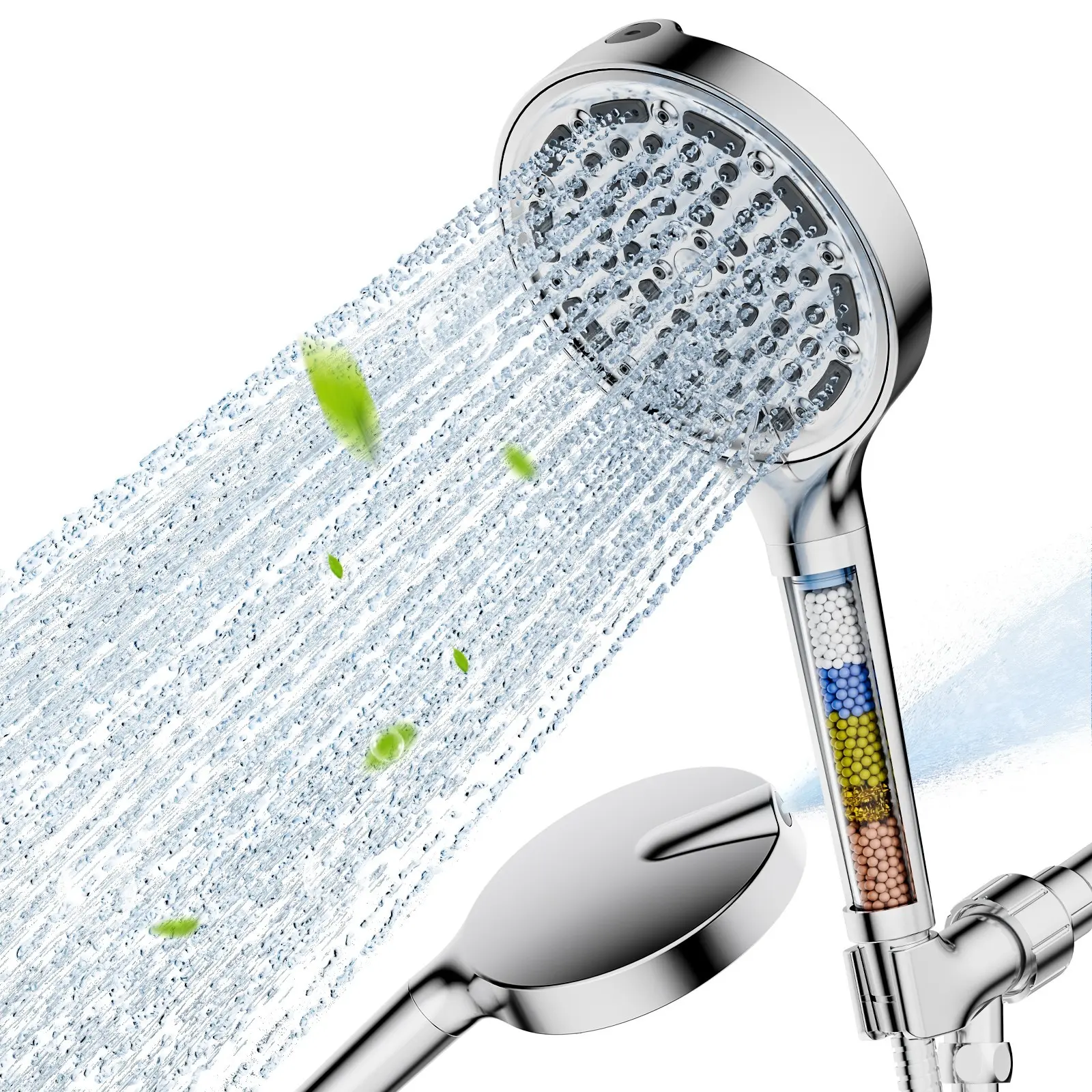 6 Spray Settings High Pressure shower Head with Filter, Handheld Rainfall Combo