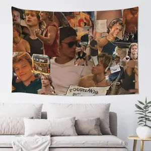 Courtyard decoration banners lined up 40*30 Inch TapestryHsyydac Room Tapestry JJ Character Maybank Flannel Art Tapestry Picnic Cloth Cloth Poster Picnic Mat Home Decor Wall Hanging Modern Art Wall Art Fabric Decor Colorful Gift