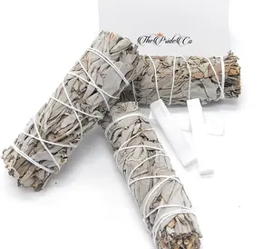 ThePrideCo California 4" White Sage Smudge Sticks Bundle Handmade Scented Fragrance for Rituals Home Cleansing & Nature Aroma