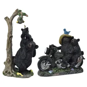 Interesting bear statue ornaments, the best gift for your family- Perfect for Home/ Office Decor, Ideal Gift for Family, Friends, Suitable for Christmas, Graduation,Thanksgiving