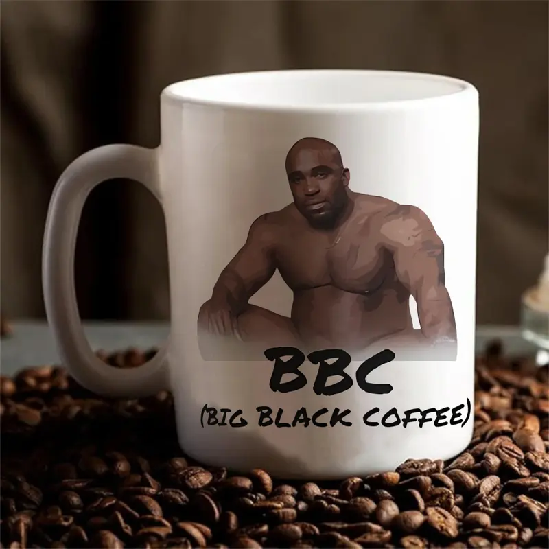BBC Coffee Mug - 11oz 15oz Funny Meme Mug - Novelty Gift - White Ceramic Drinkware Printed Mug - Reusable & Washable Cup