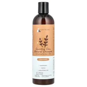 Kin+Kind Sensitive Skin Natural Shampoo, For Dogs + Cats, Unscented , 12 fl oz (354 ml)