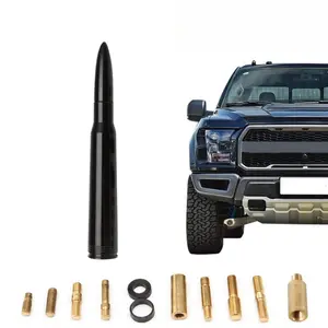 Universal Bullet Antenna, Truck Antenna Replacement, Compatible with Ford, Dodge, Chevrolet, GMC, Jeep, Toyota, Red, Car Accessories