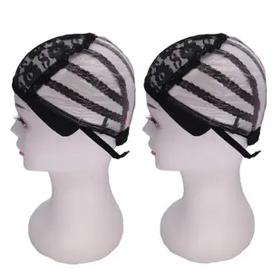 2 count Ventilated Wig Cap for Wig Making with Plastic Breathable Wig Cap with Adjustable Straps Mesh Wig Cap for Women for Making Wigs