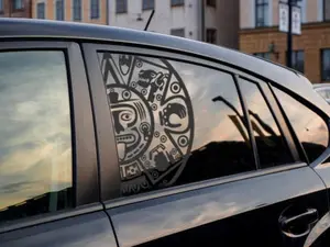 Aztec Calendar Window Trim Vinyl Decal Sticker Graphic - For Cars, Trucks, Vehicles - Waterproof Design