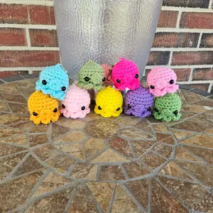DreamDustedPixies Acrylic Octopus Keychains | Amigurumi Gifts | Handmade Kawaii Crochet Gifts