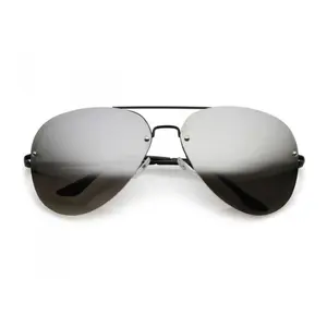 Large Aviator Unisex Silver Fashion Sunglasses