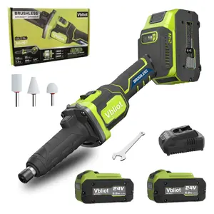 Cordless Die Grinder 6mm Collet, Power Die Grinder with 3 Mode Speed, Brushless Straight Grinder for Metal Grindering Polishing Rust removal