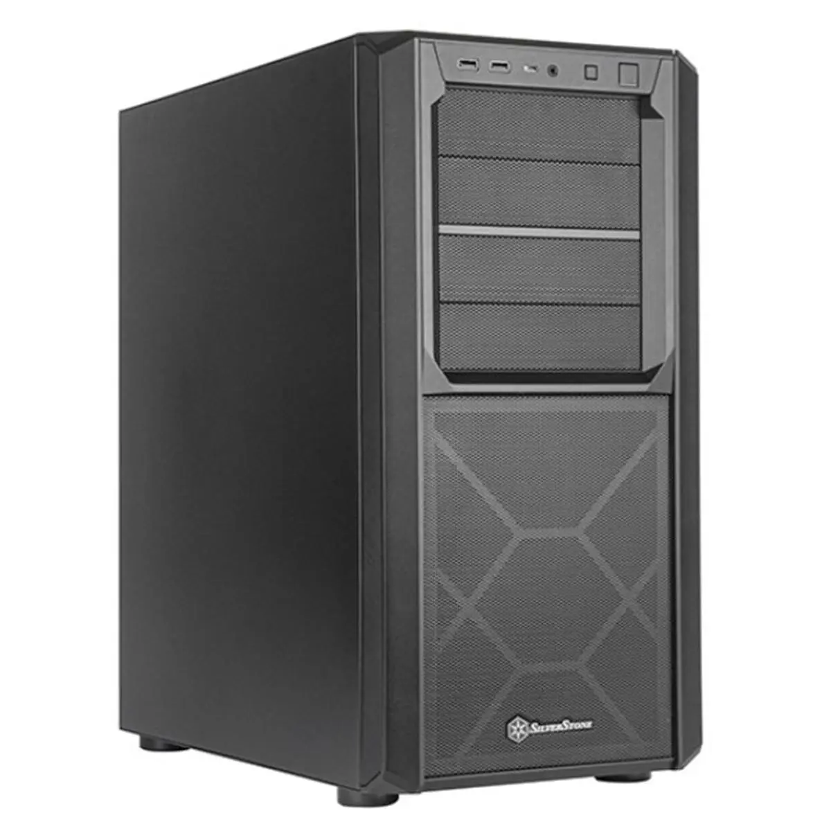 SilverStone Technology SED1-B Seta D1 Minimalistic Mid-Tower ATX Chassis, Black, Steel, 232Mm (W) X 493.9Mm (H) X 492.7Mm (D)