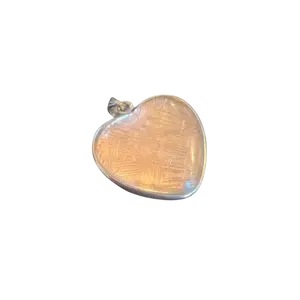 Heart-Shaped Muonionalusta Meteorite Pendant | Sterling Silver