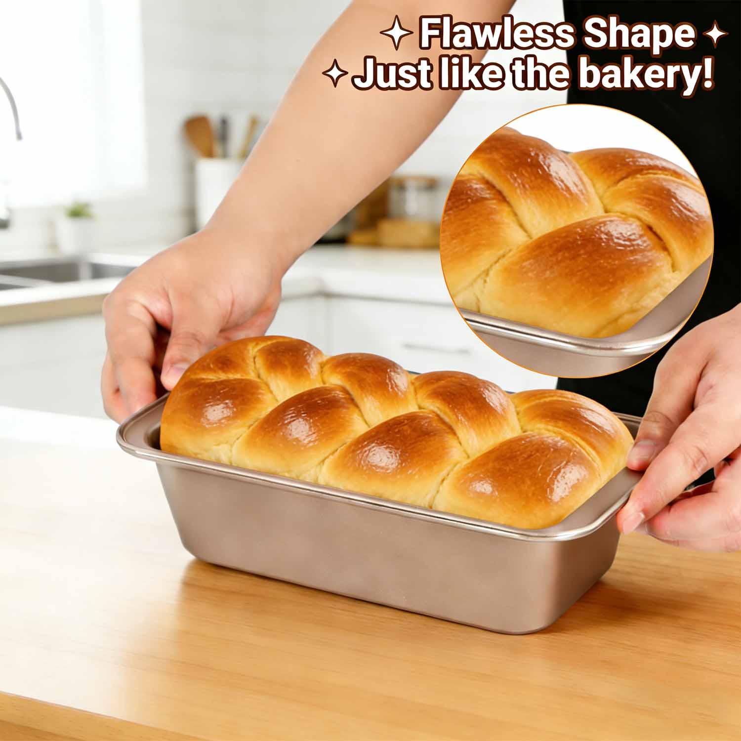 2 Pack Loaf Pan, 8 inch Banana Bread Pan, Non-Stick Banana Bread Pan, Stackable Bread Pans for Homemade Bread, Small Bread Pans for Baking