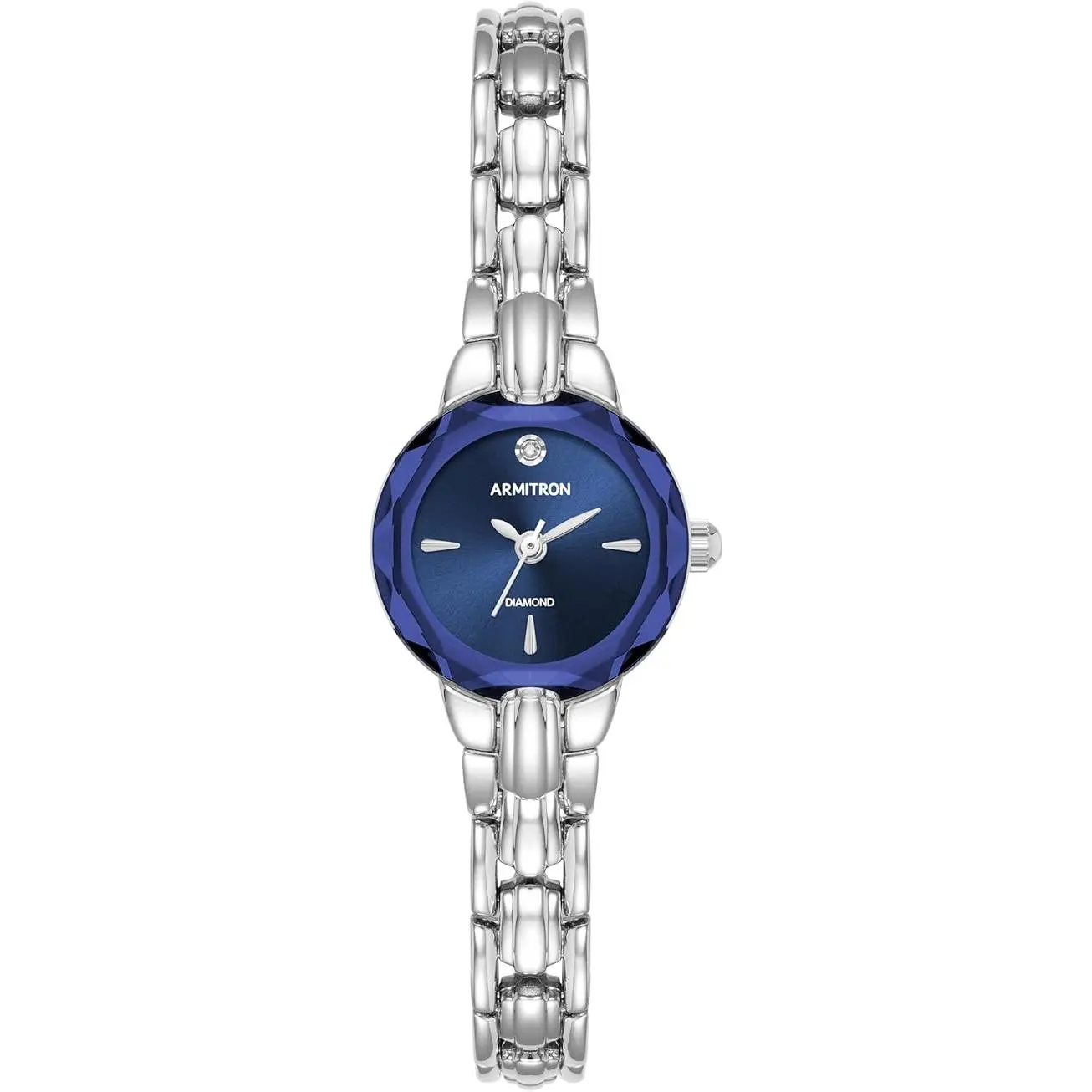 Armitron Sapphire Blue Diamond Dial Ladies Watch 75-5943BLSV Armitron Sapphire Blue Diamond Dial Ladies Watch 75-5943BLSV