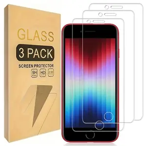 3-Pack Ultra-Clear Tempered Glass Screen Protector for iPhone 8/7/6s/6 (4.7-Inch), Scratch-Resistant, Durable, Phone Case Compatible