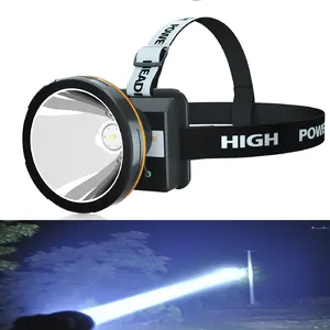 Odear Super Bright Headlamp Rechargeable LED Spotlight with Battery Powered Headlight for Garden Outdoor Camping Fishing (Large)