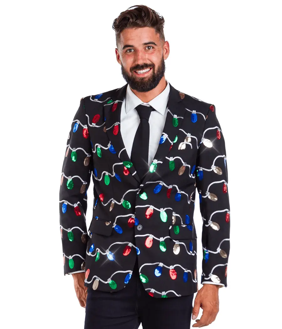 Men's Sequin Tangle Wrangler Blazer with Tie