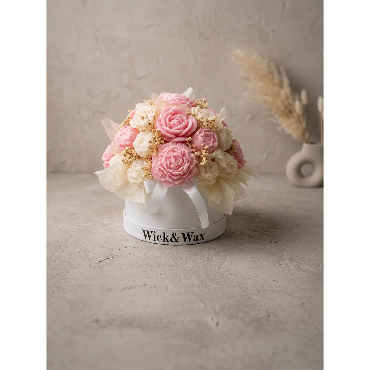 Fresh Cut Roses Candle Bouquet (medium)