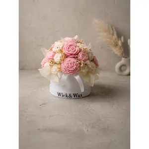 Fresh Cut Roses Candle Bouquet (medium)