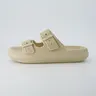 Cushionaire Women's Fame Two Band Cloud Slide - Soft and Squishy Pillow Sandal