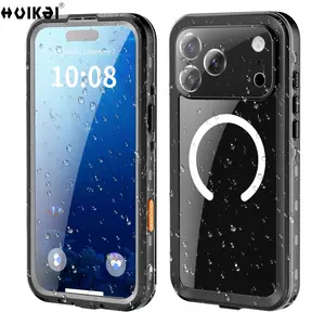 For iPhone 17 Pro Max 17 16 Pro Max 15 14 13 Waterproof Case IP68 Protector Full Body Protective Dustproof Magnetic Phone Cover