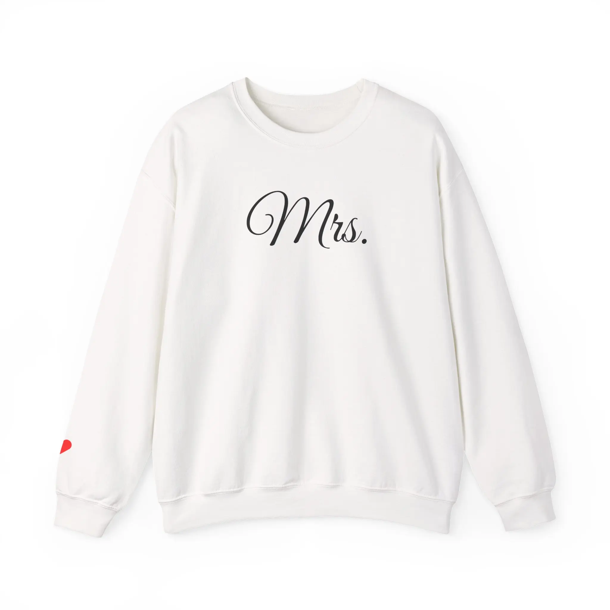 Mrs Crewneck, Bridal Newlywed Pullover Black Writing