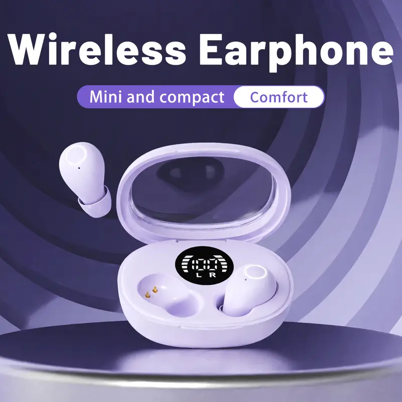 INSONIXN Mini True Wireless Bluetooth Sleep Earbuds - Lightweight Wireless Headphone, Chargeable Electronic, Sound Isolation, Automatic Pairing, Stereo Audio, All-Day Wear, Side Sleeper Comfort, Waterproof Plastic In-Ear Daily Gift for Cellphones