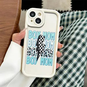 Boy Mom Phone Case， Trendy Mom Style for iPhone 17 16 15 14 13 12 11 Plus Pro Max， Gift. A16
