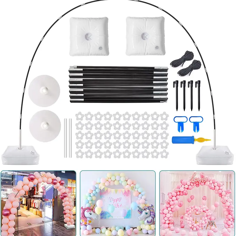 Balloon Arch Kit, 9FT Height & 10FT Width Adjustable Balloon Arch Stand Frame Garland Stand Wedding Baby Shower Birthday Photo Backdrop