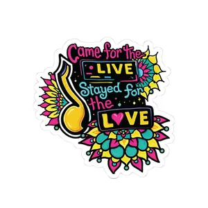 TikTok Live Love Sticker — 'We Came for the Live, We Stayed for the Love' Kiss-Cut Sticker