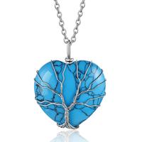 Heart-Synthetic Blue Turquoise