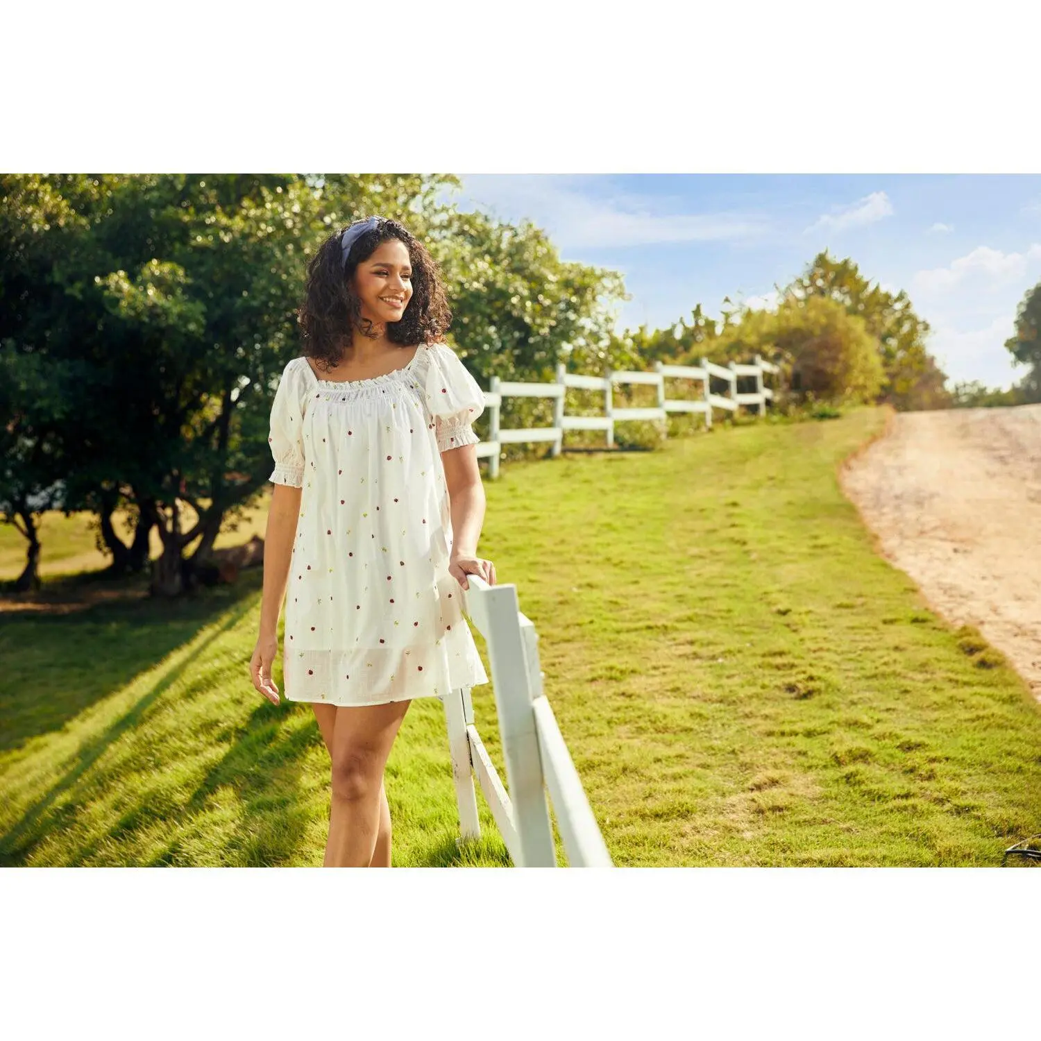 ModCloth Summertime Garden Stories Smocked Mini Dress Ivory Cream Cotton  with Embroidered Ladybug Floral Print (XXS-4X) feminine outfits - TikTok  Shop