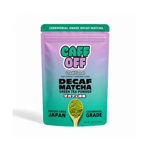 Caff Off Ceremonial Grade Decaf Matcha From Japanese for Caffeine-Sensitive Souls - Heavy Metals Tested, Shade-Grown & First Harvest Blend