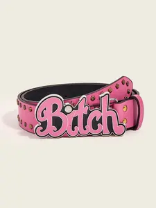 Personalized Letter Funny Casual Boys Girls Metal , Y2k Western Belts for Men Women Trendy Belt