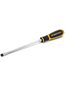 GearWrench 0.37 x 8 in. Dual-Material Slotted Screwdriver, Hardware Flat-Head Screwdrivers