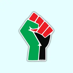 Free Palestine Resistance Fist Vinyl Sticker, BLM Fist Palestine Flag Laptop Decal, Free Palestine Waterproof Hydroflask Sticker