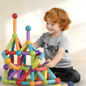 Magnetic Building Blocks Set for 3-5 Year Olds, Preschool Stem Educational Toy, Perfect Birthday & Halloween Gift for Kids