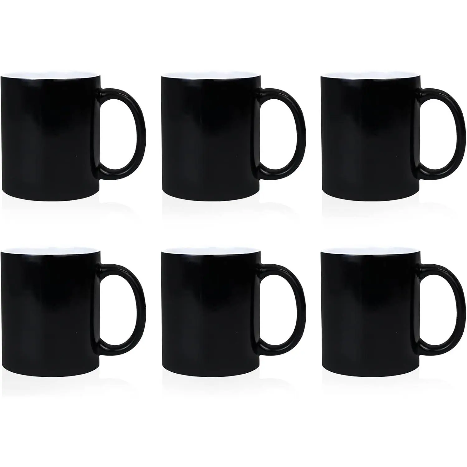 6Pcs 11oz Color Changing Sublimation Ceramic Mugs