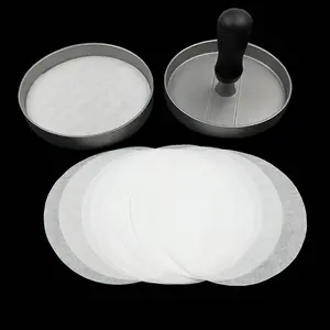 100pcs Round Burger Patty Liner, Double-sided Non-stick Paper Burger Liner, Meatloaf Separator for Kitchen, Kitchenware