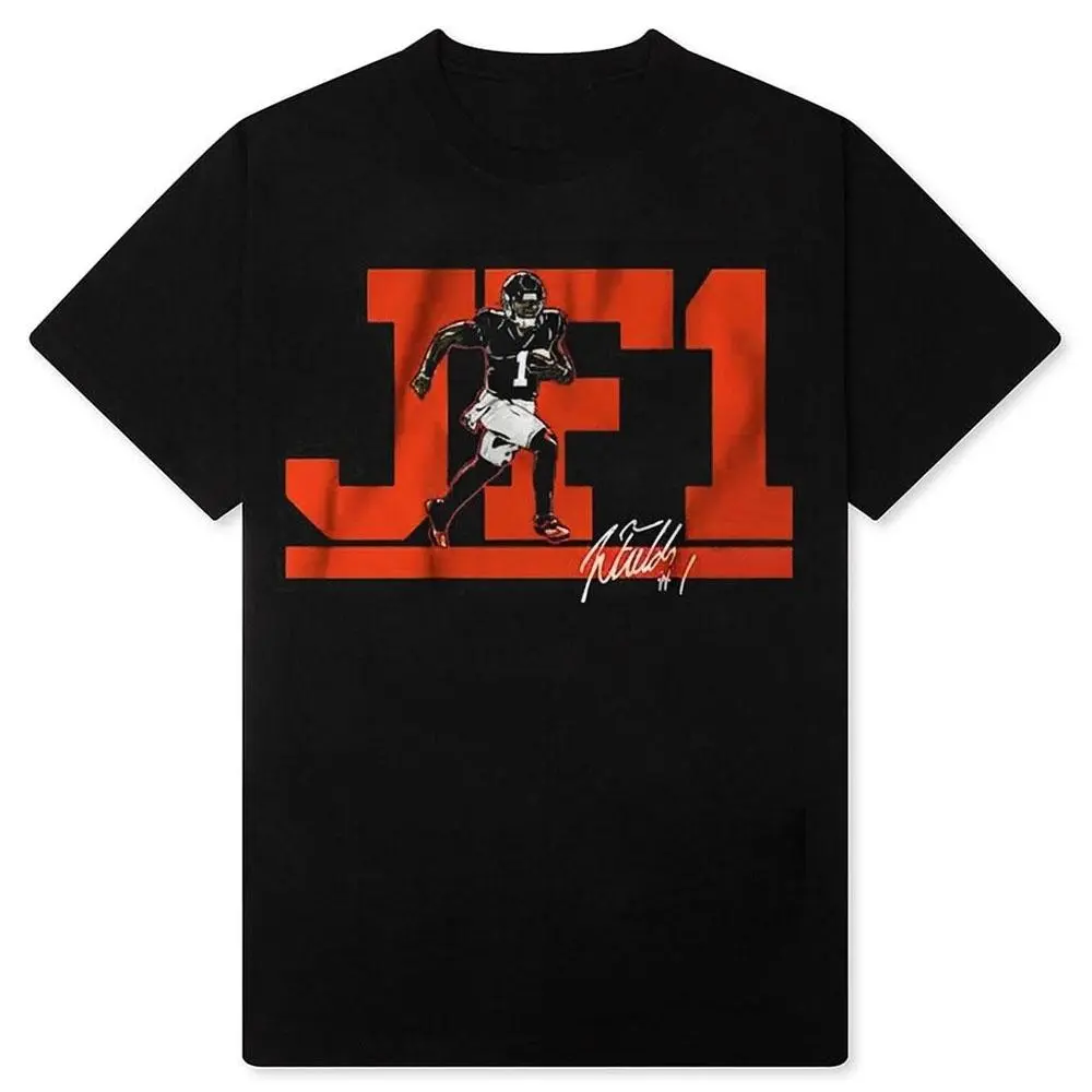 Justin Fields JF1 Football T-Shirt Aesthetic Sports Graphic Tee Unisex