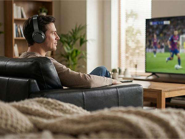 Dytole Wireless Headphones for TV, TV Headphones Wireless for Seniors, Versatile Charging Dock with Transmitter, Instant Audio Sync, 65-Hour Battery Life, Ideal Gift for Parents & Seniors