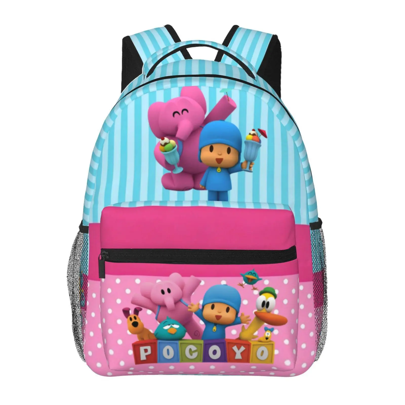 Pocoyo Large Storage Kids Daypack Pocoyo cartoon School Backpack Pocoyo kids show All-Purpose Bag for Class, Road Trips & Overnight Stays