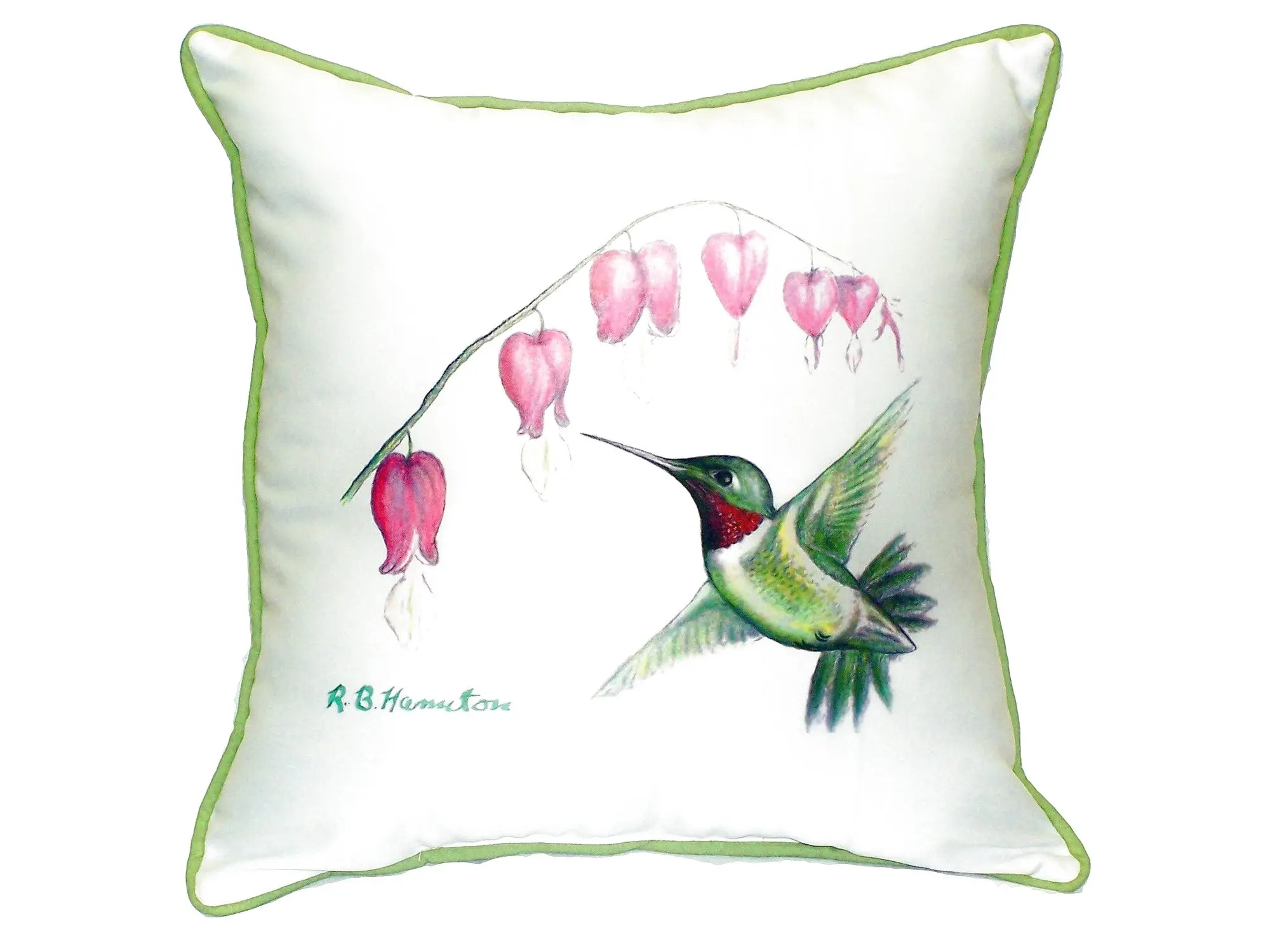 Betsy Drake Hummingbird Extra Large 22 X 22 Indoor / Outdoor Pillow
