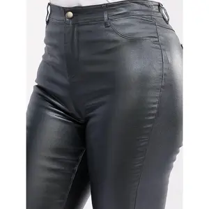 Curvy Skinny Pleather Pants