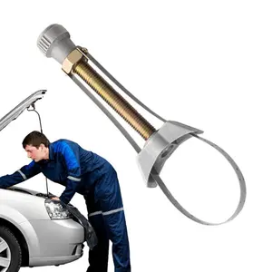 Oil Filter Strap Wrench Removal Tool – Auto Car Adjustable Oil Filter Remover Strap 60–120mm Diameter with Heavy Duty Cap Spanner Wrench, Tool for Truck, Car, fit for Honda Yamaha Suzuki