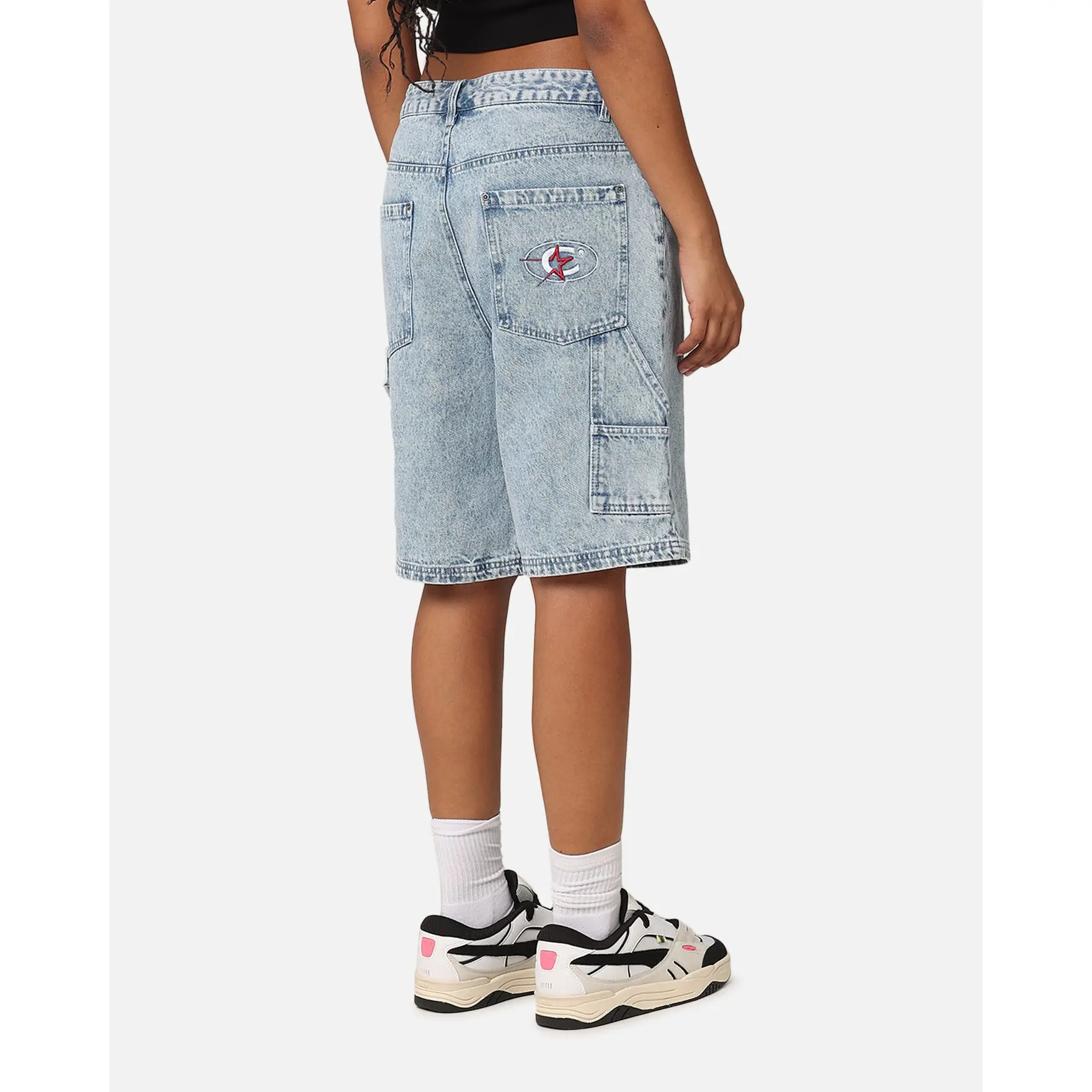 Carre Carpenter Jorts Light Blue Denim