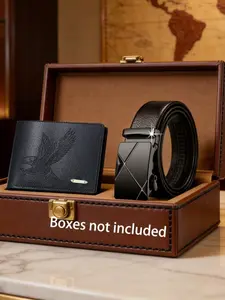 Men's Fashion Belt Set with Wallet, Classic Style, Perfect Gift for Valentine's Day, Father's Day, Christmas, Birthday, Casual Business Belt