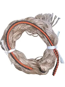 Adult Saddle Bronc Reins Extra Soft Black & Orange Cord on Tan Poly 6' Tack Paracord Neck Bronc Rein