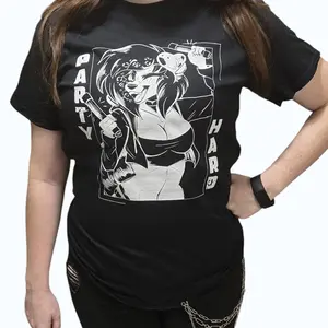 Party hard - Y2K Furry Rave Puppy Girl Unisex T-shirt