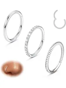 Astm-F136 Titanium Alloy Nose Ring Lip Ring Ear Piercing Supplies, Professional Jewelry for Safe Healing, All Season Wear