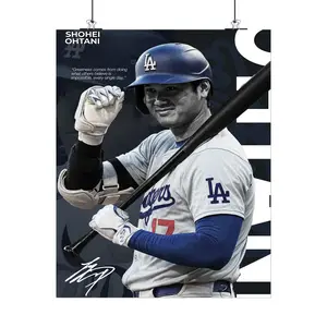 [New Sports Decor - Sale Up To 40%] [Unframe] Shohei Ohtani Elite Series Poster, Baseball Wall Art, Two-Way Superstar Decor, Motivational Sports Artwork, Gift for Baseball Fans