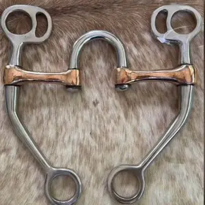 Stainless Steel Western 5” Copper Mouthpiece Medium Port Correction Bit